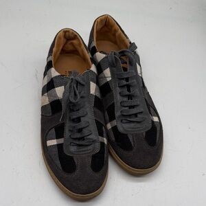 Burberry Black and White Checkered Sneakers